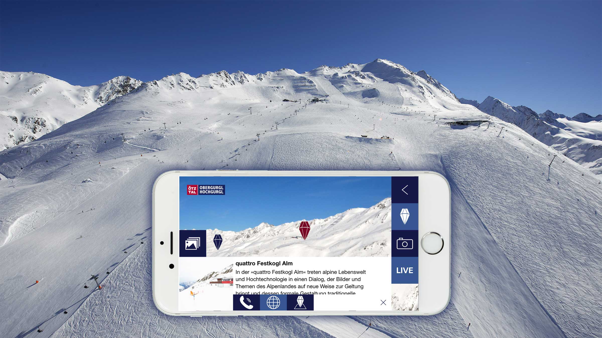 Festkogl und Mountain Navigator App - Obergurgl-Hochgurgl, Ötztal, Tirol