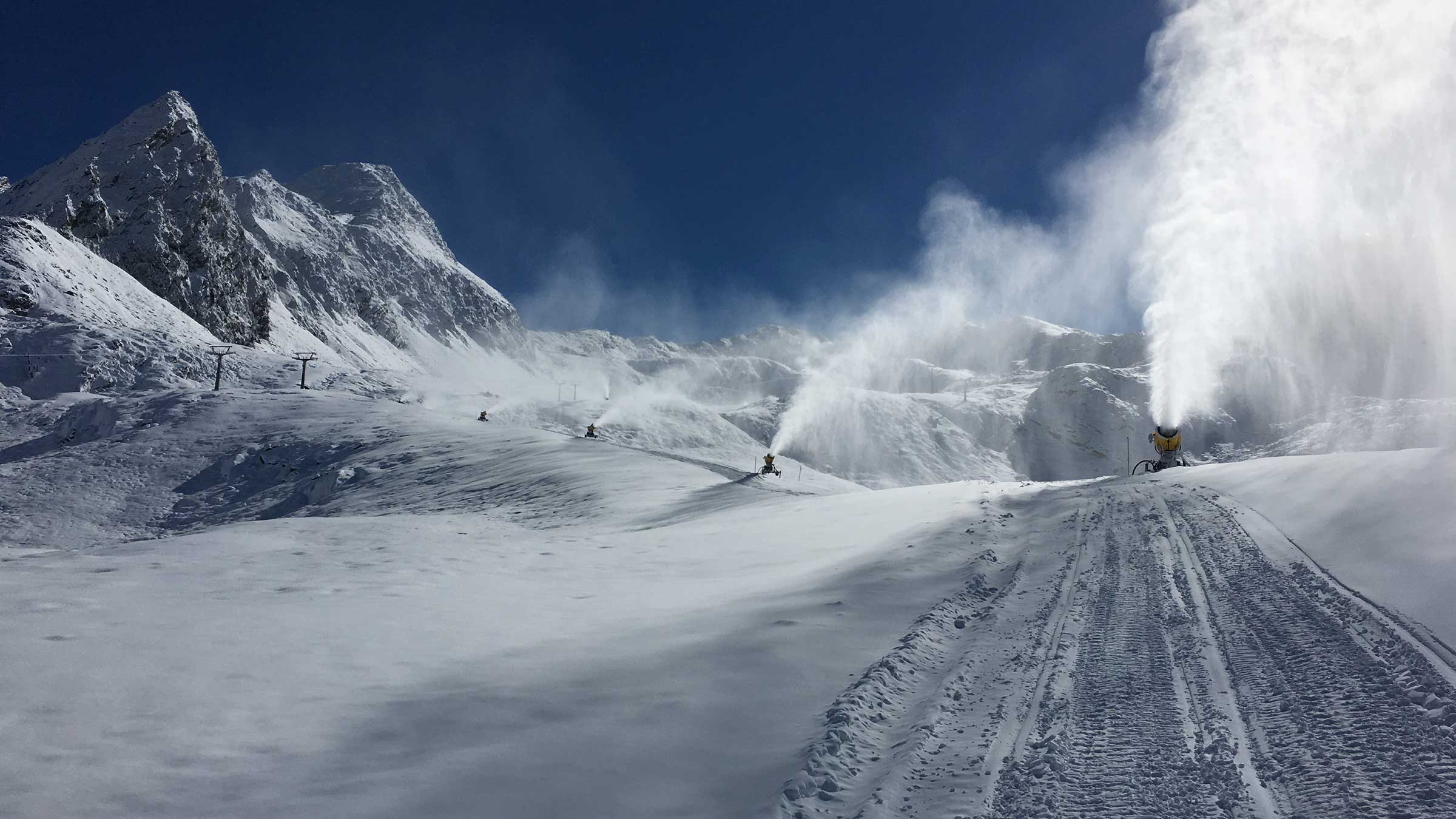 Schneekanonen im Einsatz - Obergurgl-Hochgurgl Rückblick Wintersaison