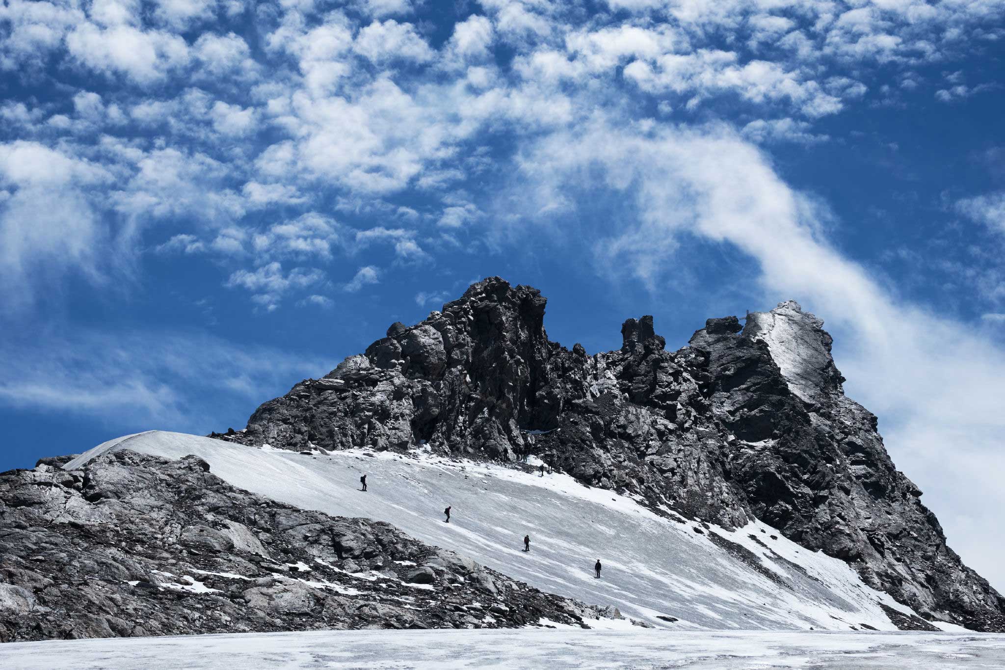 Teilnehmer am Gletschereis - Salewa GET Vertical Obergurgl-Hochgurgl