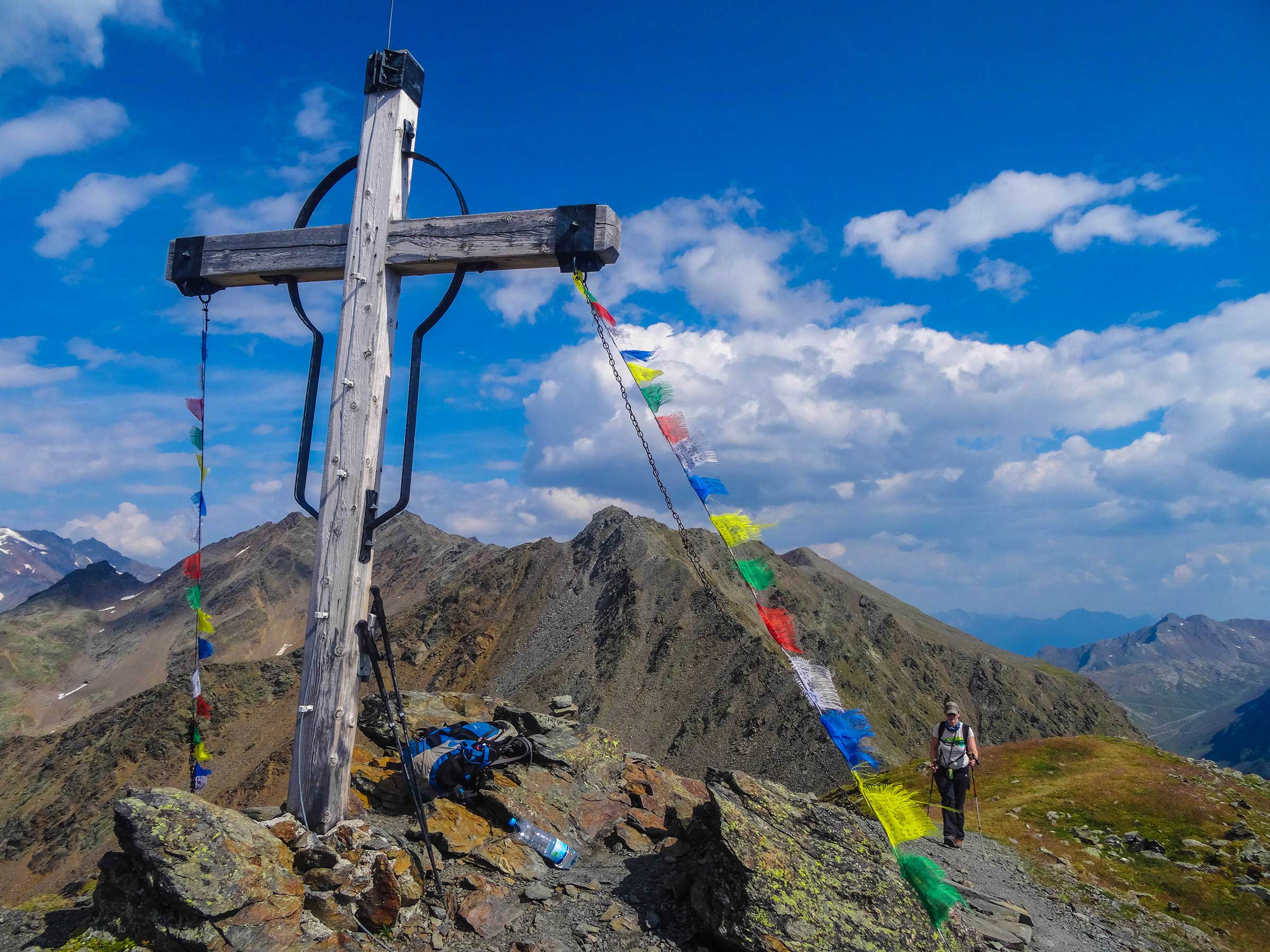 Rotkogel Gipfelkreuz - Timmelsjoch Sölden Hochstubai Panoramaweg